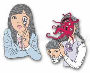 Shintaro Kago Enamel Pins Eyes or Octopus