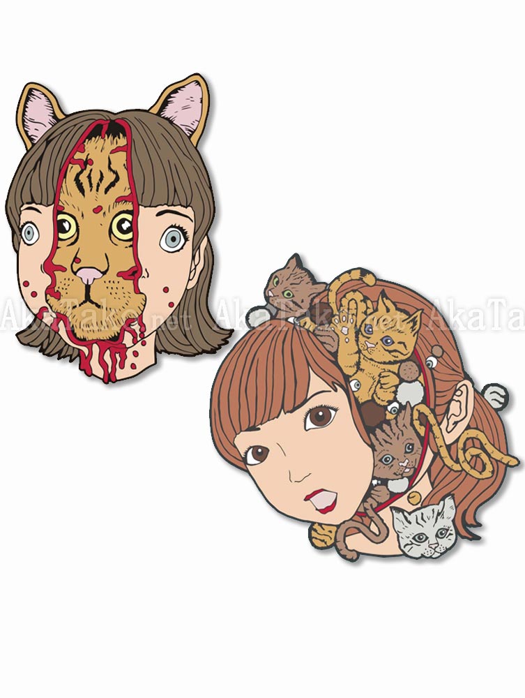 Shintaro Kago Enamel Pin Cats