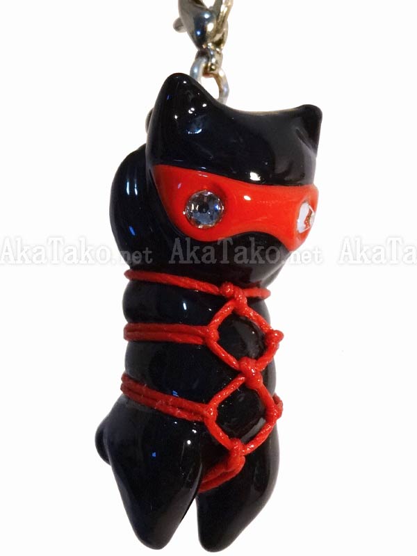 Red Mask Black Cat Kinbaku charm Red Mask Black Cat Kinbaku charm