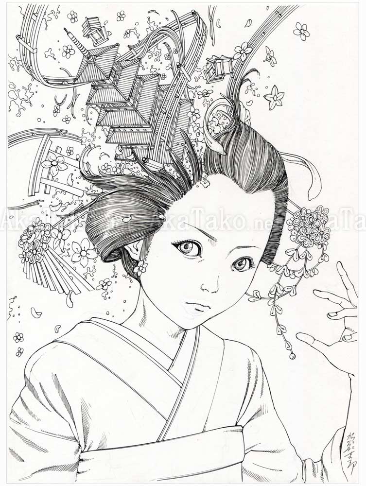 Shintaro Kago Black and White Original Drawing 5