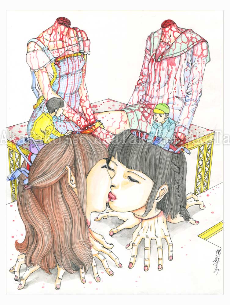 Shintaro Kago Funny Girl 113 original painting