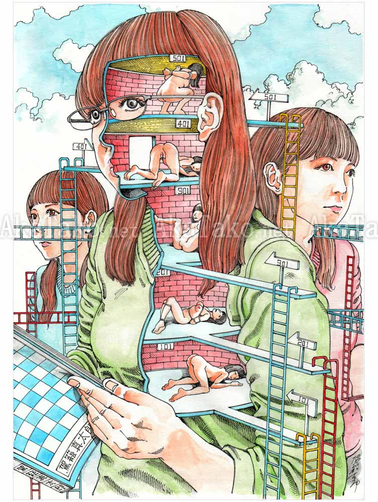 Shintaro Kago Erotic Original Painting 1