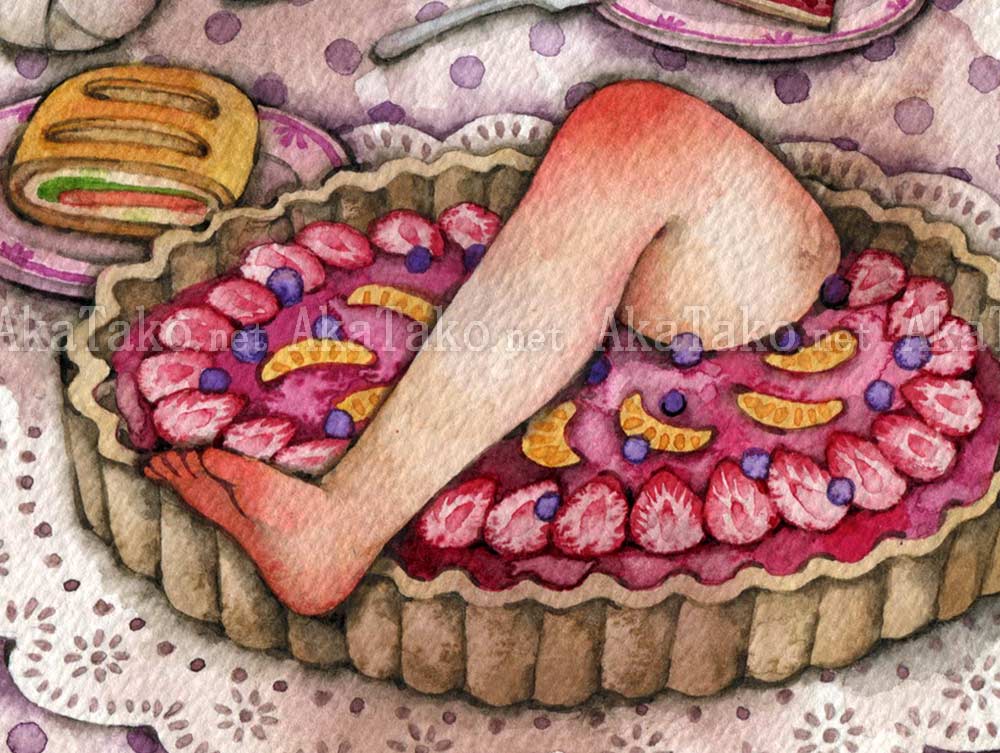 Tama Lunatic Pink II painting detail