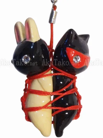 Bunny & Cat Pair Karada Kinbaku Charm front