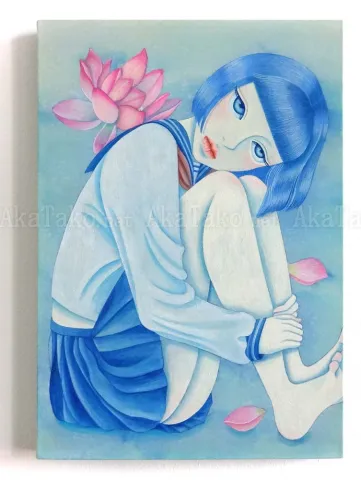 Chika Yamada Mini Original Painting Lotus