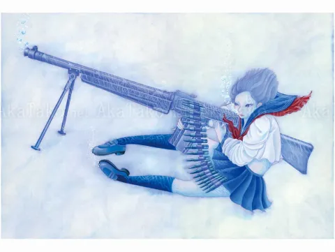 Chika Yamada Blue Breathing Original Painting