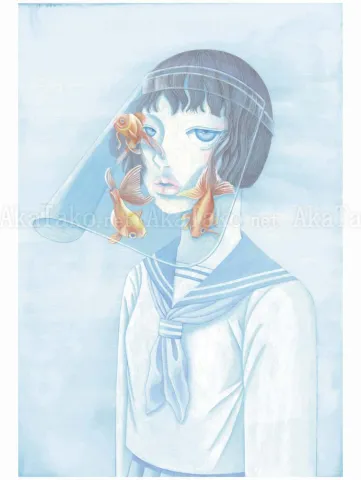 Chika Yamada Full Red Original Painting