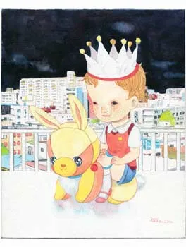 Hikari Shimoda Midnight Birthday Party original painting