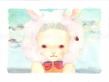 Hikari Shimoda Rabbit painting
