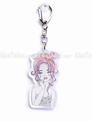 Makiko Sugawa AkaTako Acrylic Keychain - front side
