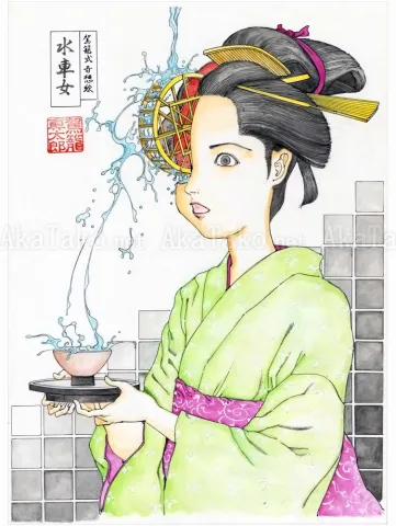 Shintaro Kago Funny Girl 107 original painting