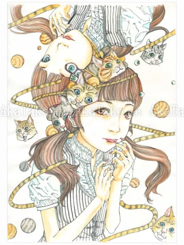 Shintaro Kago Funny Girl 110 original painting