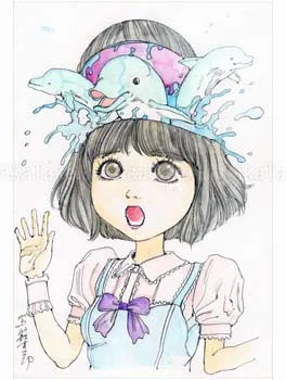 Shintaro Kago Funny Girl 85 original painting