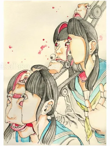 Shintaro Kago Conveyor Belt original painting