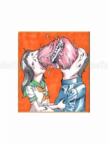 Shintaro Kago Original Drawing Deep Kiss