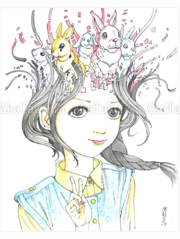 Shintaro Kago original painting Rabbit
