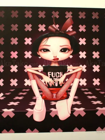 Trevor Brown Fuck It original painting detail