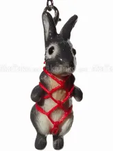 Black Otter Rex Rabbit Kinbaku Charm front