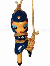 Police Lady One Leg Up Kinbaku Charm front