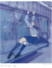 Chika Yamada Relation of Train Jellyfish and Transparent Umbrella Print - detail