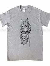 Katsuya Terada Wolf t-shirt Gray