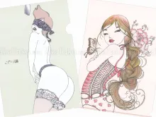 Makiko Sugawa Clear File - choice of green or pink