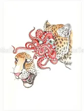Shintaro Kago Tiger Octopus Original Artwork