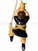 French Maid Lady One Leg Up Kinbaku Charm back