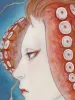 Akiko Ijichi Distant Thunder Original Painting (detail)