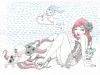Makiko Sugawa Summer Beach Original Artwork